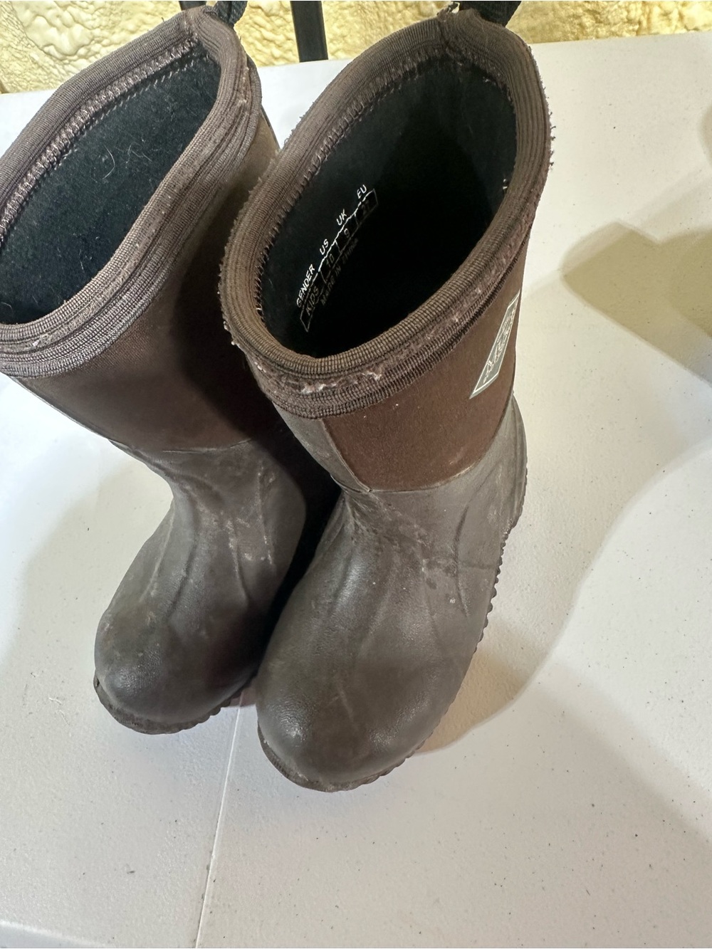 Kids Brown Waterproof Rain & Snow Boots